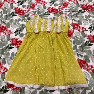 ⚪️Cacique Yellow Polka Dot Chemise babydoll